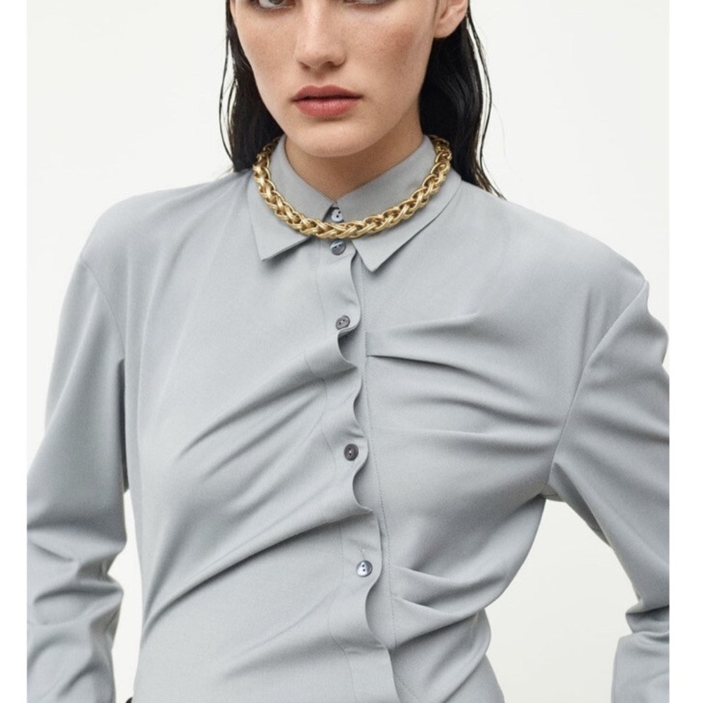 ZARA Limited Edition Ruched Shirt